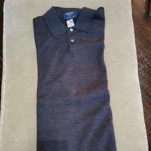 Brooks 346 Charcoal Gray Wool Polo Sweater